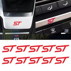 Ford St Logo Torpido Vites Direksiyon Kapı Kolu Oto Sticker Yapıştırma 10 Adet