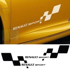 Renault Sport Yan Kapı Altı Oto Sticker Araba Etiket Araç Yapıştırma 1 Çift
