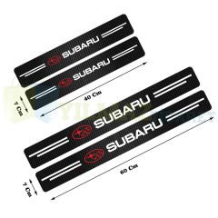 Subaru Arma Logo Karbon Kapı Eşiği Koruma Araba Etiket Oto Sticker Yapıştırma 4 Parça