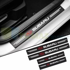 Subaru Arma Logo Karbon Kapı Eşiği Koruma Araba Etiket Oto Sticker Yapıştırma 4 Parça