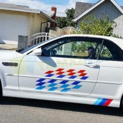 Bmw M Yan Kapı Marşpiyel Şerit Oto Sticker Etiket Set 2 Parça