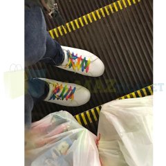 Renkli Yassı Spor Converse Ayakkabı Bağcığı 1 Çift 120 Cm Kalite