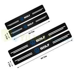Volkswagen Golf Logo Karbon Kapı Eşiği Koruma Araba Etiket Oto Sticker Yapıştırma 4 Parça
