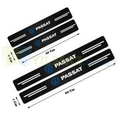 Volkswagen Passat Logo Karbon Kapı Eşiği Koruma Araba Etiket Oto Sticker Yapıştırma 4 Parça