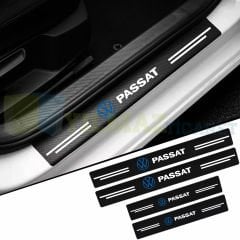 Volkswagen Passat Logo Karbon Kapı Eşiği Koruma Araba Etiket Oto Sticker Yapıştırma 4 Parça