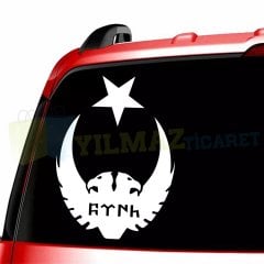 Ay Yıldız Kartal Göktürk Oto Sticker Yapıştırma Çıkartma Araba Etiket Yüksek Kalite