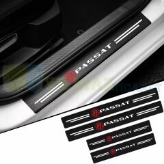 Volkswagen Passat Logo Karbon Kapı Eşiği Koruma Araba Etiket Oto Sticker Yapıştırma 4 Parça