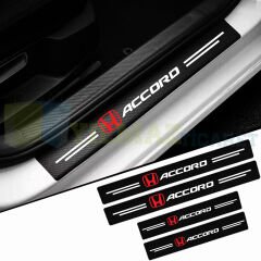 Honda Accord Logo Karbon Kapı Eşiği Koruma Araba Etiket Oto Sticker Yapıştırma 4 Parça