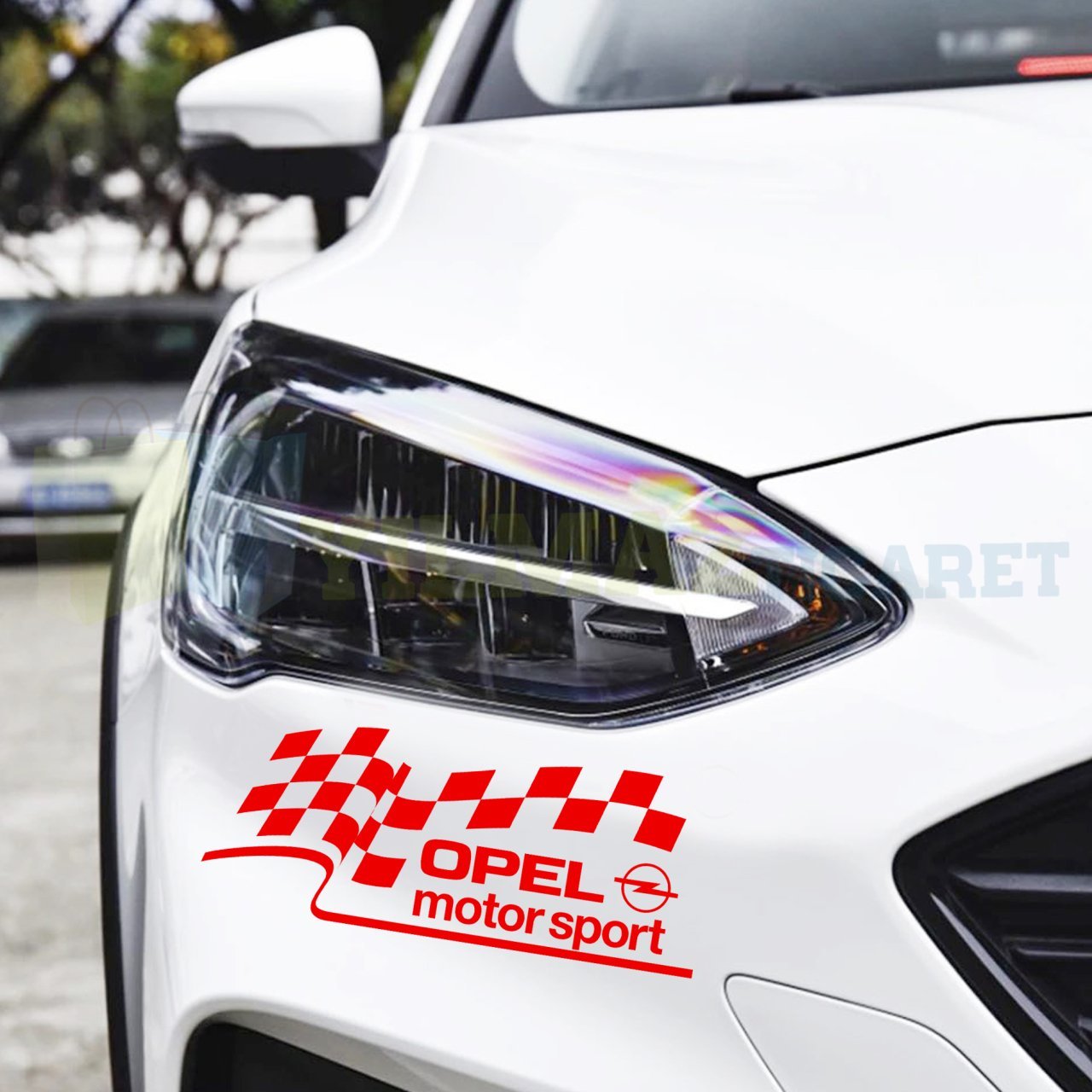 Opel Motor Sport Cam Yan Kapı Altı Çamurluk Oto Sticker Etiket Yapıştırma 1 Adet