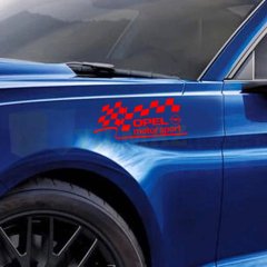 Opel Motor Sport Cam Yan Kapı Altı Çamurluk Oto Sticker Etiket Yapıştırma 1 Adet