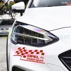 Opel Motor Sport Cam Yan Kapı Altı Çamurluk Oto Sticker Etiket Yapıştırma 1 Adet