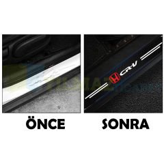 Honda Cr-V Uyumlu Karbon Kapı Eşiği Koruma Araba Etiket Oto Sticker Yapıştırma 4 Parça