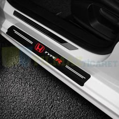 Honda Typer Arma Karbon Kapı Eşiği Koruma Araba Etiket Oto Sticker Yapıştırma 4 Parça