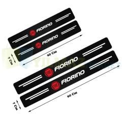Fiat Fiorino Logo Karbon Kapı Eşiği Koruma Araba Etiket Oto Sticker Yapıştırma 4 Parça
