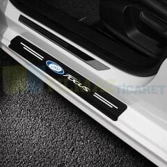 Ford Focus Uyumlu Karbon Kapı Eşiği Koruma Araba Etiket Oto Sticker Yapıştırma 4 Parça