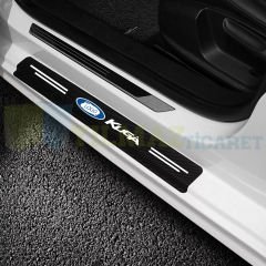 Ford Kuga Uyumlu Karbon Kapı Eşiği Koruma Araba Etiket Oto Sticker Yapıştırma 4 Parça