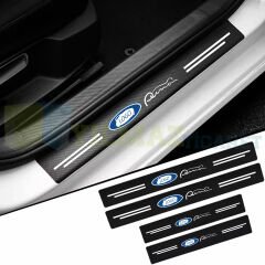 Ford Puma Uyumlu Karbon Kapı Eşiği Koruma Araba Etiket Oto Sticker Yapıştırma 4 Parça