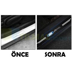 Ford Puma Uyumlu Karbon Kapı Eşiği Koruma Araba Etiket Oto Sticker Yapıştırma 4 Parça