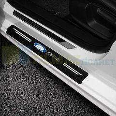 Ford Puma Uyumlu Karbon Kapı Eşiği Koruma Araba Etiket Oto Sticker Yapıştırma 4 Parça
