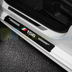 Alfa Romeo 156 Karbon Kapı Eşiği Koruma Araba Etiket Oto Sticker Yapıştırma 4 Parça