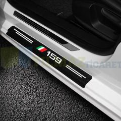 Alfa Romeo 159 Karbon Kapı Eşiği Koruma Araba Etiket Oto Sticker Yapıştırma 4 Parça