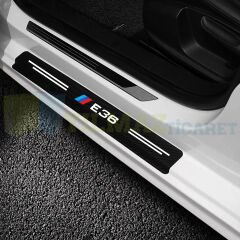 Bmw M Logo E36 Karbon Kapı Eşiği Koruma Araba Etiket Oto Sticker Yapıştırma 4 Parça