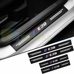 Bmw M Logo E39 Karbon Kapı Eşiği Koruma Araba Etiket Oto Sticker Yapıştırma 4 Parça