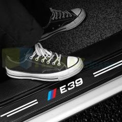 Bmw M Logo E39 Karbon Kapı Eşiği Koruma Araba Etiket Oto Sticker Yapıştırma 4 Parça