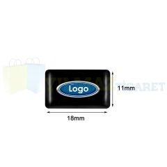 Ford Logo Arma Direksiyon Jant Vites Torpido Ayna Damla Silikon Etiket Çıkartma Oto Sticker 18x11 mm