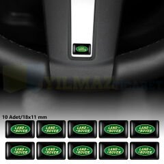 Land Rover Logo Arma Direksiyon Jant Vites Torpido Ayna Damla Silikon Etiket Oto Sticker 18x11 mm