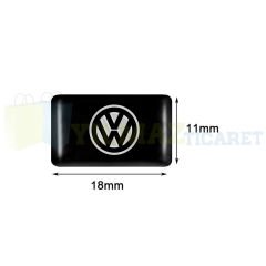 Volkswagen Logo Arma Direksiyon Jant Vites Torpido Ayna Damla Silikon Etiket Oto Sticker 18x11mm