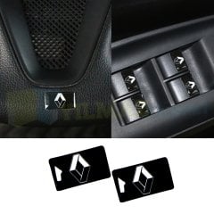 Renault Logo Torpido Vites Direksiyon Jant Damla Oto Sticker 2 Adet Yapıştırma Etiket