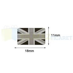 Mini Cooper Gray Jk Logo Direksiyon Jant Vites Torpido Ayna Damla Silikon Etiket Oto Sticker 18x11mm