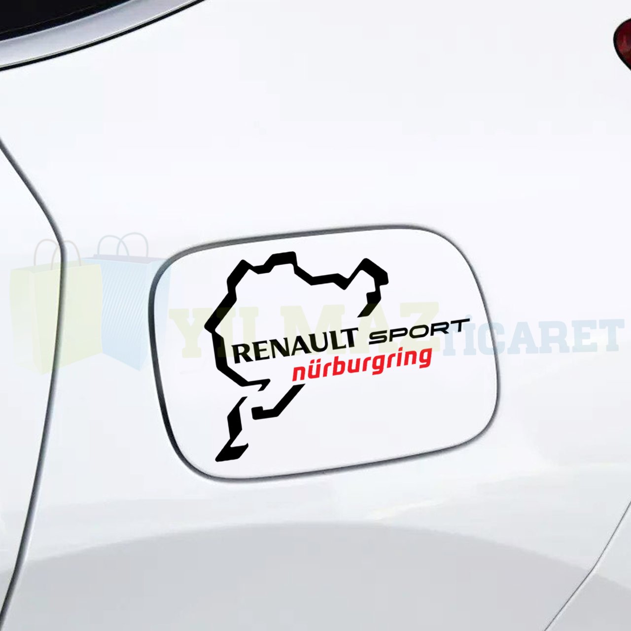 Renault Sport Nürburgring Depo Kapağı Oto Sticker Araç Yapıştırma