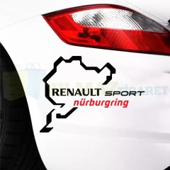 Renault Sport Nürburgring Depo Kapağı Oto Sticker Araç Yapıştırma