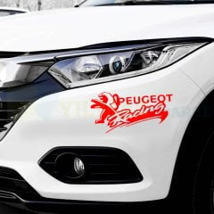 Peugeot Racing Logo Arma Amblem Oto Sticker Etiket Yapıştırma