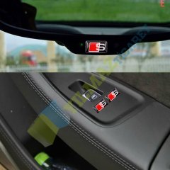 Audi S Line Logo Direksiyon Ayna Vites Torpido Jant Damla Oto Sticker Etiket Yapıştırma 10 Adet