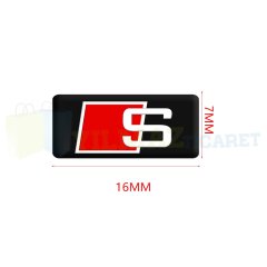 Audi S Line Logo Direksiyon Ayna Vites Torpido Jant Damla Oto Sticker Etiket Yapıştırma 10 Adet
