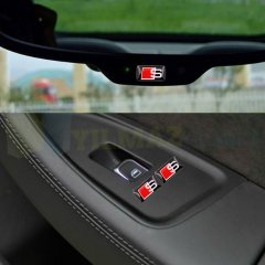 Audi S Line Logo Direksiyon Ayna Vites Torpido Jant Damla Oto Sticker Etiket Yapıştırma 10 Adet