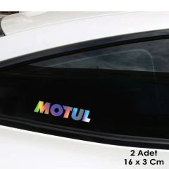 Motul Hologram Oto Sticker Motosiklet Cam Araba Yapıştırma Çıkartma Aksesuar Modifiye 16 x 3 Cm