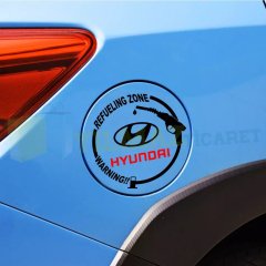 Hyundai Logo Arma Benzin Dizel Depo Kapağı Oto Sticker Yapıştırma Etiket 13 x 13 Cm