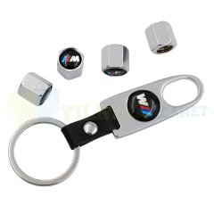Bmw M Logo Anahtarlık Sibop Kapağı Set Paslanmaz Çelik Gümüş