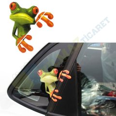 Kurbağa Kelebek Cam Kapı Oto Sticker Araba Yapıştırma Etiket