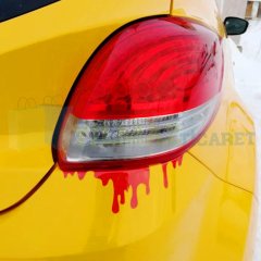 Kan Damlası Far Tampon Oto Sticker Etiket Yapıştırma 2 Adet