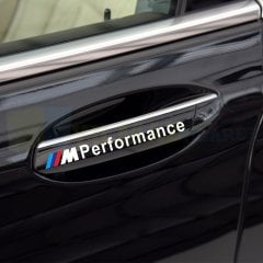 Bmw M Performance Logo Kapı Kolu Yan Ayna Kapı Çamurluk Jant Oto Sticker Yapıştırma 4 Adet
