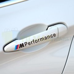Bmw M Performance Logo Kapı Kolu Yan Ayna Kapı Çamurluk Jant Oto Sticker Yapıştırma 4 Adet