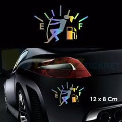 Kadın Araba Yakıt Depo Kapağı Hologram Oto Sticker Araba Yapıştırma Çıkartma Etiket 12 X 8 Cm