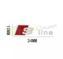 Audi S Line Direksiyon Vites Torpido Anahtarlık Metal Logo 2 Ad