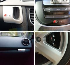 Audi S Line Direksiyon Vites Torpido Anahtarlık Metal Logo 2 Ad