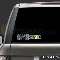 Static Renkli Hologram Araba Motosiklet Oto Sticker Etiket Çıkartma Yapıştırma Aksesuar 15 x 4 Cm